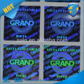 Verfication security packaging sticker/scratch off hologram sticker